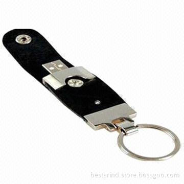 Real Leather Secure USB Flash Drive with Customized Color/Logo/Package, First-class Leather